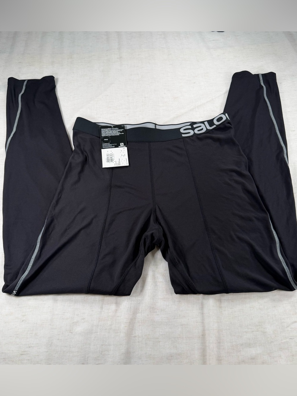 Salomon Black Men's Athletic Base Layer Tights